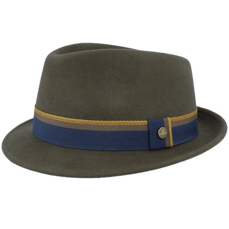 Lierys - Verde trilby Cappello - Woolfelt Dried Herb Trilby @ Hatstore