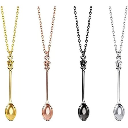 4 st Acsergery skedhalsband Charm skedhänge Halsband Liten Mini Tesked Present