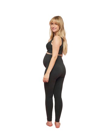 momkind Belly Support Leggings Charcoal S, Tøj & Bolig, Bukser, Leggings