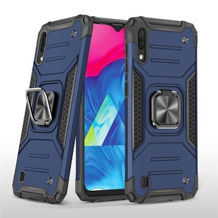 Coque - Samsung - Galaxy A10 - Dubbel Lager - Stöd Ring - Stötsäker - Blå