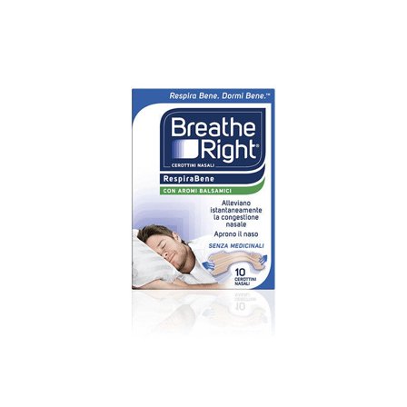 Breathe Right Cerotti Nasali Aromi Balsamici 10 Pezzi Sollievo