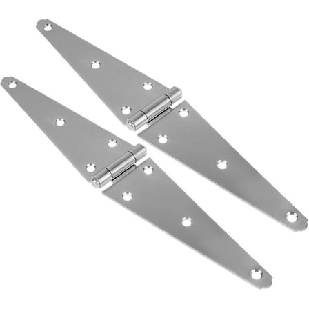 2 stk. T-hængsel Galvaniserede båndhængsler Kraftige båndhængsler Skurport Rustikke hængsler Skurdør Abs Leje