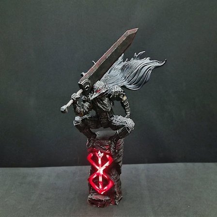 Berserk Guts L Anime-hahmo Guts Berserker-haarnukka Actionhahmo Berserk Musta Miekkailija Hahmo Kokoelmamalli Nukkea Lelut 25cm