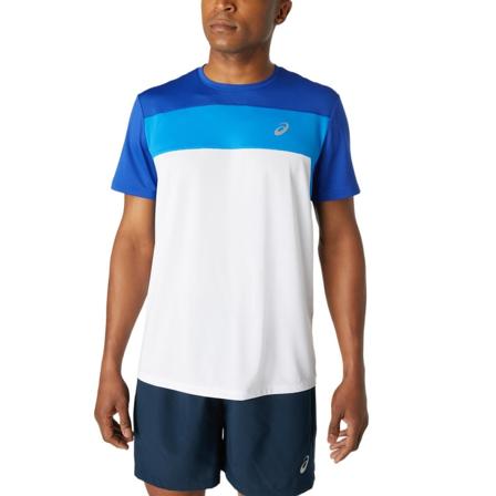 Asics Men's Race Short Sleeve Top Men Short sleeved fitness sweater Blue XXL