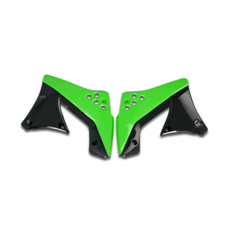 Convogliatori Radiatore Rtech Nero-Verde - Kawasaki KX 250F 2009-2012