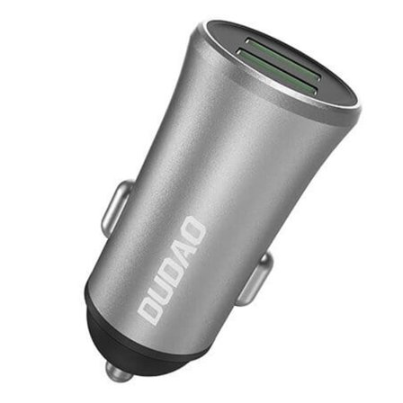 Dudao 3.4A Universal Smart Billaddare 2x USB Silver R6S Silver