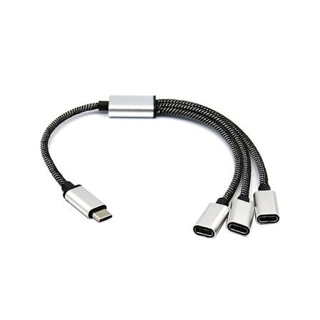 USB-C uros naar 3 USB-C naarin jakaja tyypin C puhelimille, tableteille, kannettaville tietokoneille{ DB}