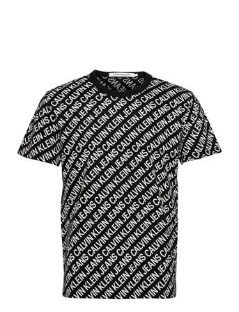 Aop Diagonal Tee Black Calvin Klein Jeans