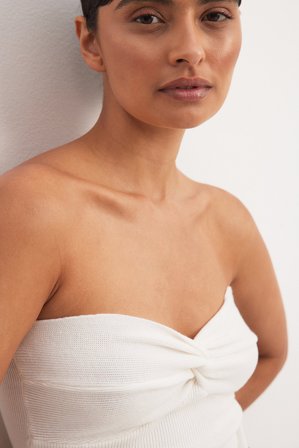 NA-KD Haut tube en maille à détail torsadé - - Crème - XL