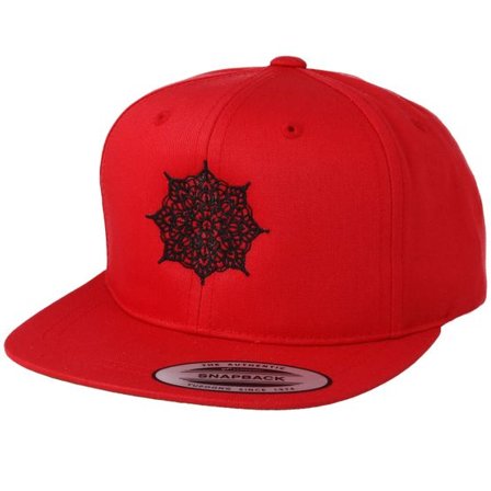 Kiddo Cap - Röd snapback Keps - Kids Mandala Red Snapback @ Hatstore