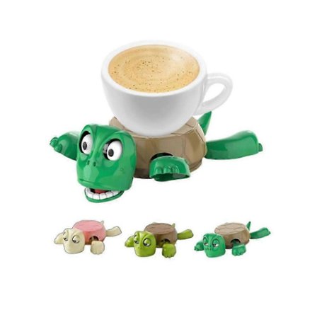 3D-printet isoleret bordskåner, panikskildpadde-bordskåner, kontorbord dekorativ bordskåner, krusholder leveres med sjovt humørikon