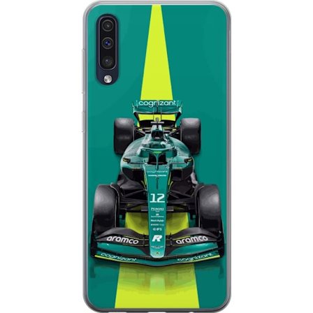 Kompatibel Mobilcover til Samsung Samsung Galaxy A50 Aston Martin Formel 1 bil i grønt racerkoncept med moderne studiostemning