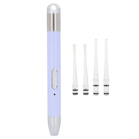 Ørevoksfjerner med lys, bærbar, oppladbar øreplukker, ørevoksfjerningsverktøysett, lilla