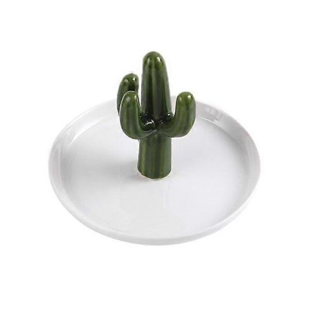 Kaktus Sormusteline Vihreä Koruteline Sormuksille Korvakorut Rannekoru Kaulakoru Järjestäjä, Kaktus Lahja Naisille Syntymäpäivä/Häät/Valmistujaiset/