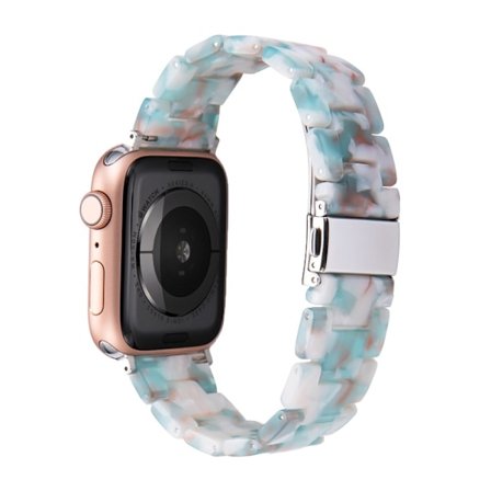 Urrem til Apple Watch iWatch 38/40/41/42 s10mm blå og hvid