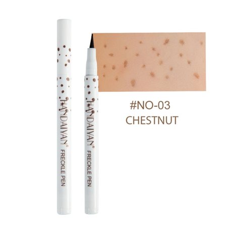 Genanvendelig Vandtæt Ansigtsfregne Pen Brun Eyeliner Prikker Dekoration Pen Naturligt Look Fregne Makeup Pen~04425