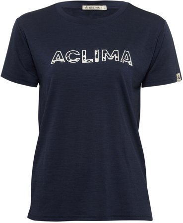Aclima Aclima W's LightWool Tee Logo Navy Blazer - T-Shirts & Piké