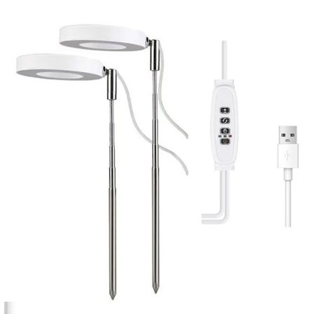 LED teleskopisk plantelampe vækstlampe engel ring sukkulent rød og blå lys fuldt spektrum blomst timing plantelys