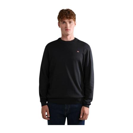 Napapijri Round-neck Strik Sort, Herre Strik, Størrelse: XL