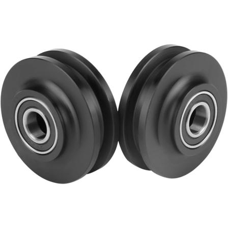 Skjutdörrshjul, skjutbara ladugårdsdörrhjul, garderobshårdvara Rullskåp Fönsterremskiva Använd 2 delar