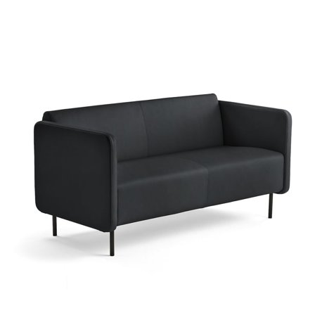 Soffa, 2,5 sits, konstläder, antracitgrå