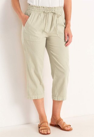 Cellbes of Sweden - Capribuksen i vasket bomull i beige for damer i størrelse 48