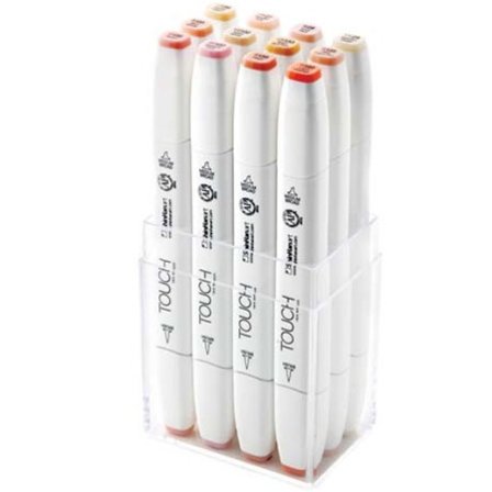 Touch Twin Brush Marker 12-set Skin