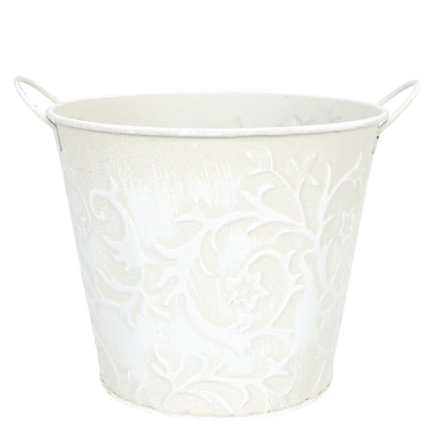 Retro Vas i Järnplåt för Hemmet, Balkongen, Trädgården, Växtkruka, Dekorativ Blomhink