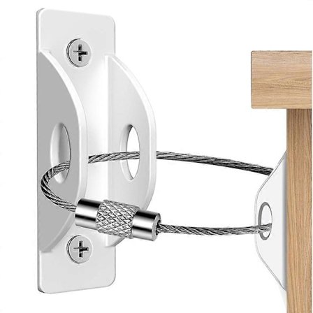 Møbelankre (12 stk.) Møbelrem til børnesikring, Sikrer 420 pund møbler og forhindrer fald