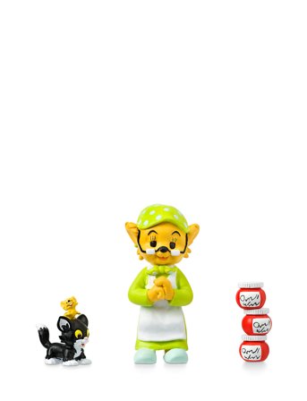 Micki Leksaker | Farmor, Katten & Musen Set | 76 mm