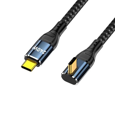 USB-C til Type C Kabel Datalinje MIDDELBØJ 1M MIDDELBØJ 1M