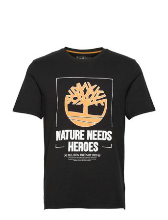 Ss Ft Nnh Front Tee T-shirt Sort Timberland