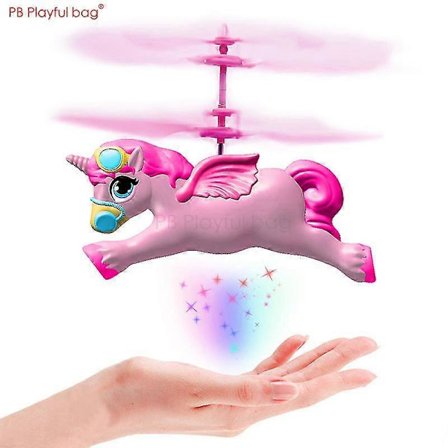 Ny Flygende Enhjørning Sensorfly Led Rc Enhjørning Drone Barn Suspendert Leker USB-Lading Gest Sensing Barnegaver Ac59