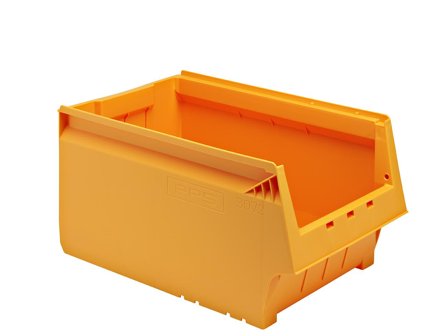 PPS 30720001028 Oppbevaringsboks rett, 500 x 310 x 250 mm Gul, Garasjeinnredning & oppbevaring