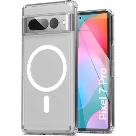 Google Pixel 7 Pro läpinäkyvä iskunvaimenninkotelo, MagSafe-yhteensopiva
