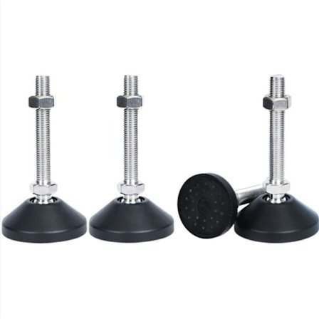 4 stk justerbare ben M8x50 Møbeljusteringsskruer Justerbare møbelben Universal silikon Justerbare føtter Høydejusterbar ben for pels