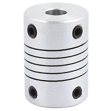 6mm til 8mm Akselkobling 25mm Lengde 18mm Diameter Kobling Aluminium Legering Joint Connector for 3D P