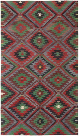 Tkany Ręcznie Kilim Vintage Tureckie Dywan 178X306 Vintage Wełniany Czerwony/Zielony