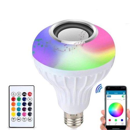 Bluetooth Musik Fjärrkontroll Kontroll Glödlampa Led Musik Glödlampa RGB Färgglad Fjärrkontroll Kontroll Musik Glödlampa Lampa