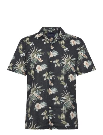 Lindbergh | Linen Blend Aop S/S Shirt | S