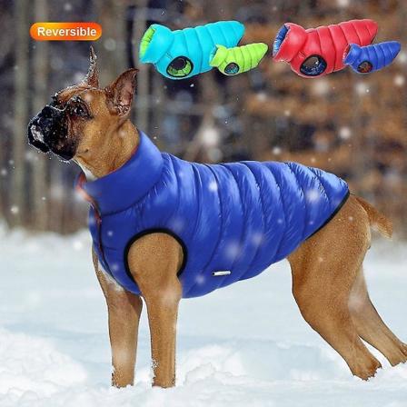 Varm Vinter Hund Kläder Väst Vändbar Jacka Kappa Vattentät