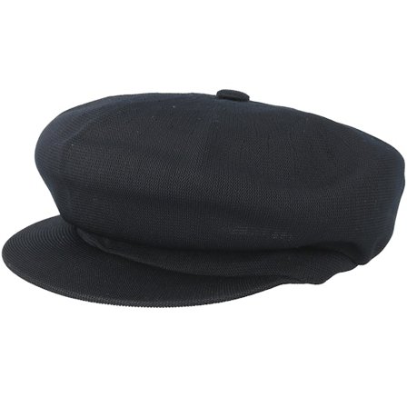 Kangol - Schwarz vega Cap - Tropic Spitfire Black Flat Cap @ Hatstore
