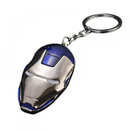 Sølv Iron Man maske nøkkelring anheng gave Avengers nøkkelring