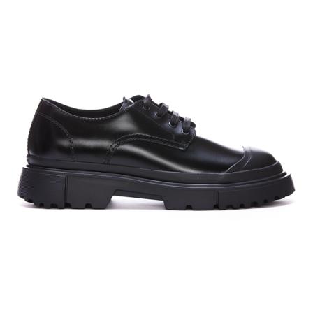 Hogan, Flat Shoes Zwart, Heren, Maat:43 EU