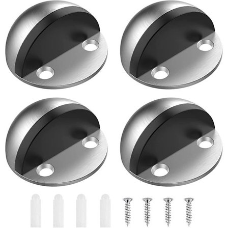 4 stycken dörrstopp i rostfritt stål, självhäftande golvstopp
