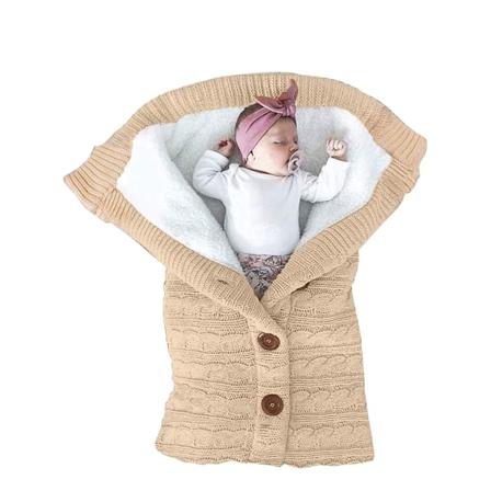 Unisex Baby Swaddling Blanket Soft Thick Knitted Wool Baby Girl Baby Stroll