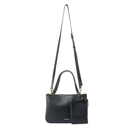 Jil Sander Link Medium Shoulder Taske Sort, Dame Skuldertasker, Størrelse: ONE Size