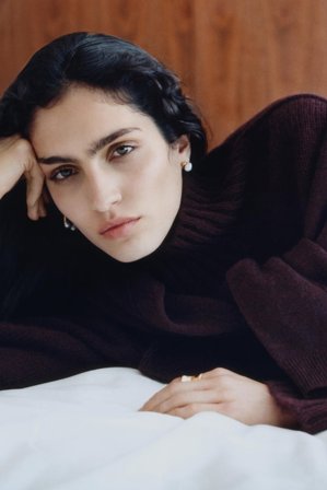 COS Women's Cashmere Funnel-Neck Jumper in Red