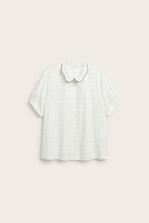 Kappahl | Bluse med krage Offwhite L | Offwhite