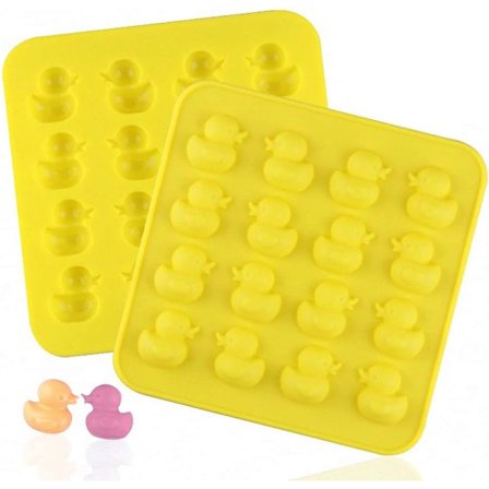 Chokolade Silikoneform, 2-pak 16-huls Non-Stick Fødevaregodkendte Silikoneforme til Isbiter, Gelé, Fondant, Hårde Slik